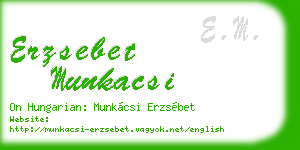erzsebet munkacsi business card