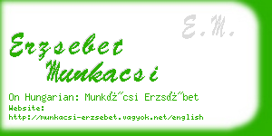 erzsebet munkacsi business card